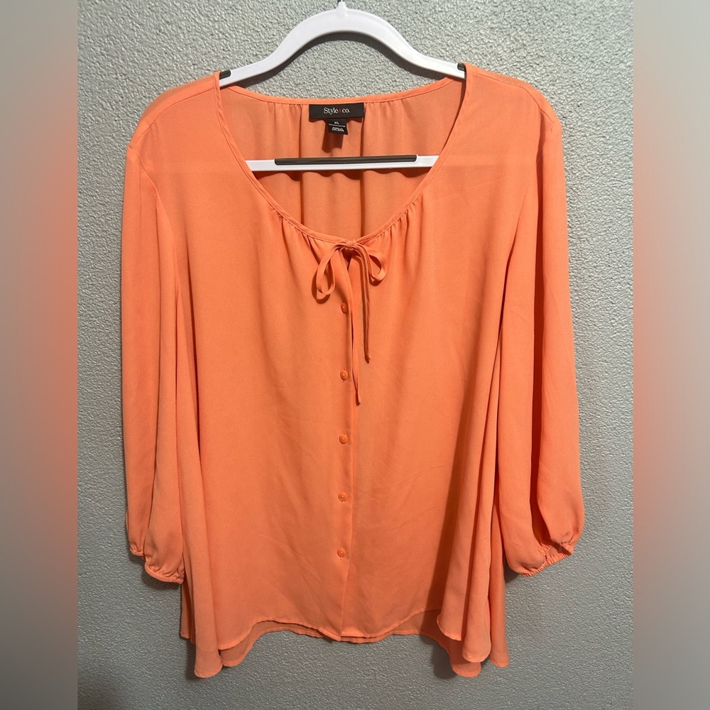 Nwot Style & Co button front top size xl